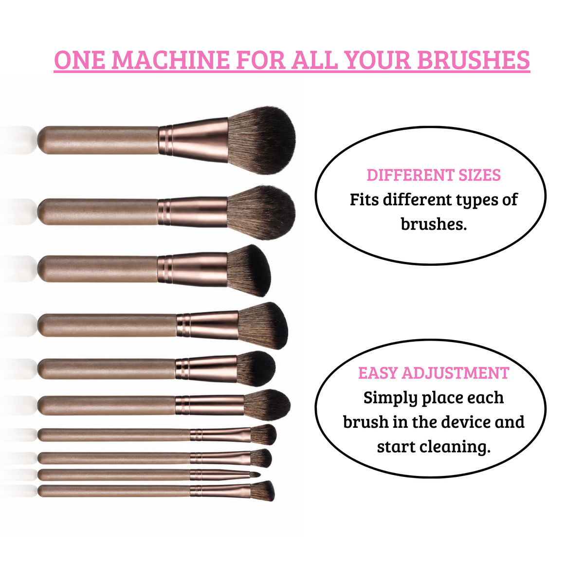 Automatic makeup brush cleaner