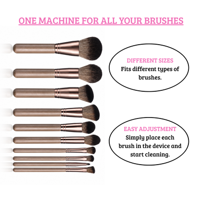 Automatic makeup brush cleaner