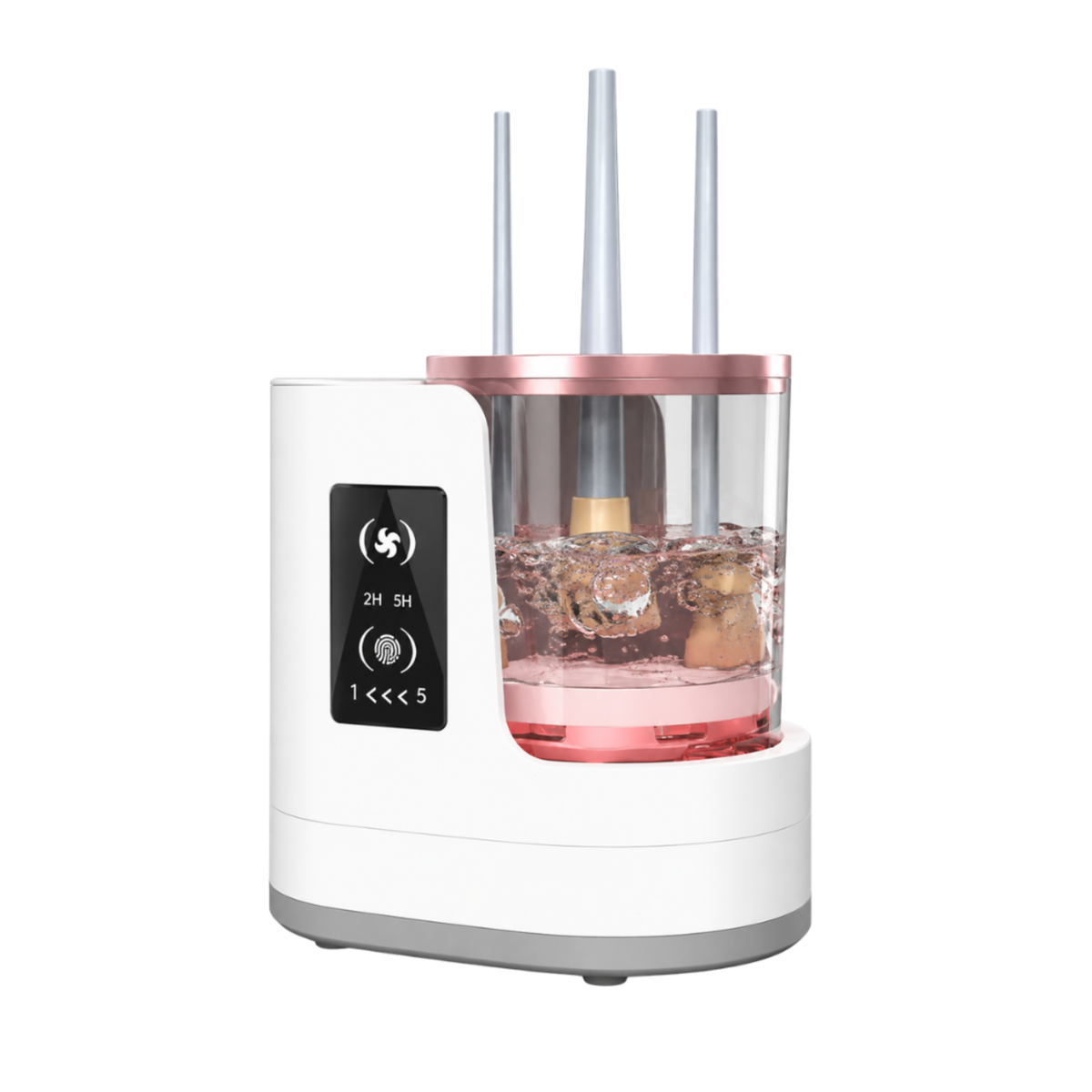 Automatic makeup brush cleaner