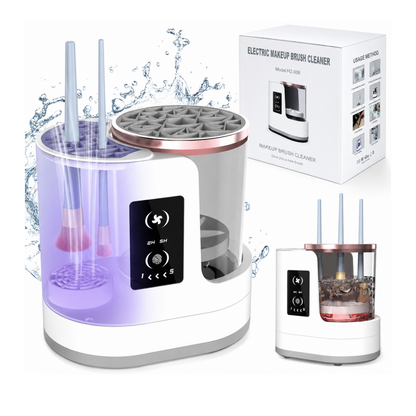 Automatic makeup brush cleaner
