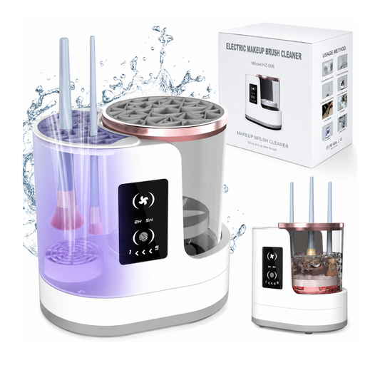 Automatic makeup brush cleaner